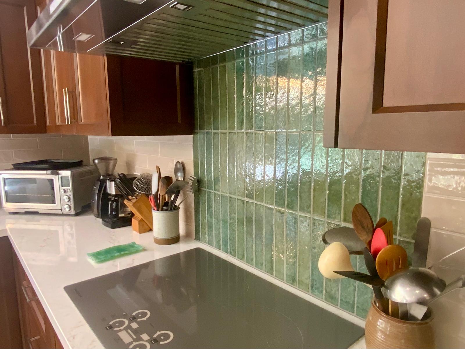 Contemporary kitchen with stainless appliances